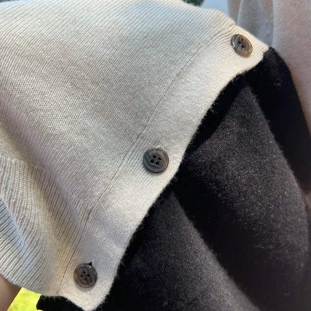 New ▶️ J. Crew ◀️ Color Block Wool Blend Crew Sweater with elbow patch.